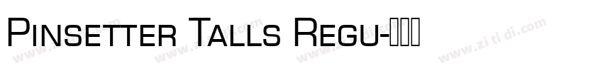 Pinsetter Talls Regu字体转换